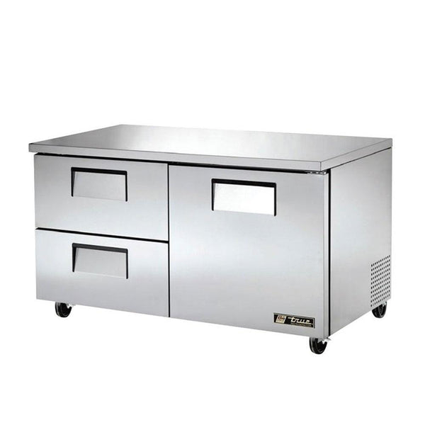 True TUC-60D-2-HC 60" Undercounter Refrigerator With 1-Door And 2-Drawer