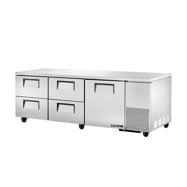True TUC-93D-4-HC 93" Undercounter Refrigerator With 1-Door And 4-Drawer
