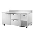 TRUE TWT-67D-2-HC~SPEC3 67" Work Top Refrigerator w/ (2) Sections, (1) Door & (2) Drawers