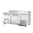 True TWT-67D-2-HC 67 1/4" 2-Drawer 1-Door Worktop Refrigerator