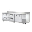 True TWT-93D-4-HC 93" Worktop Refrigerator With 1-Door And 4-Drawer