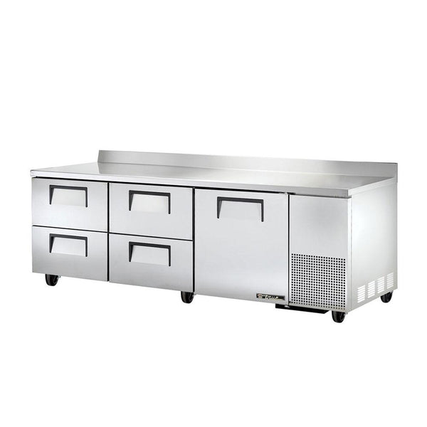 True TWT-93D-4-HC 93" Worktop Refrigerator With 1-Door And 4-Drawer