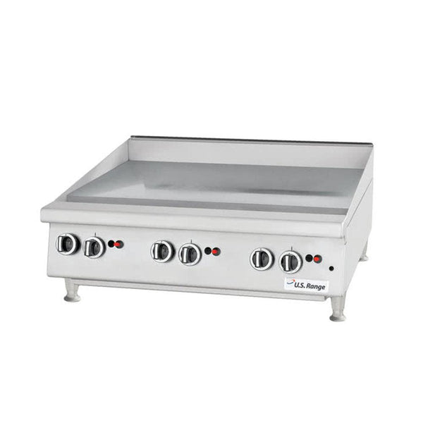 U.S. Range UTGG24-GT24M Natural Gas / Liquid Propane 24" Heavy-Duty Countertop Griddle with Thermostatic Controls
