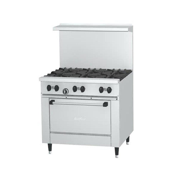 SunFire Series X36-6R Natural Gas 6 Burner 36" Gas Range with Standard Oven
