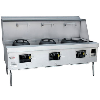 Town Y-3-SS-N York™ Three Chamber Natural Gas Wok Range with (2) 13