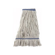 Wet Mop Head, Loop-End, Premium Cotton-Poly Blend, 24 OZ, White