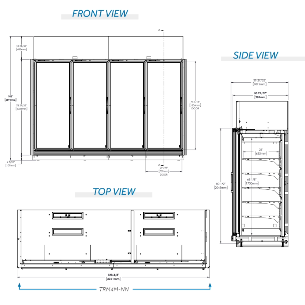 True Retail Merchandiser - TRM4M - Medium Temp - 4 - Door – PureRange ...