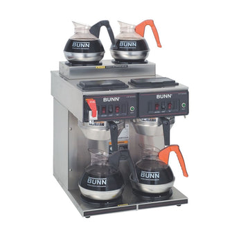 CWTF 2/2 Twin (2 Upper/2 Lower Warmers) 12 Cup Automatic Coffee Brewer with 4 Warmers  23400.6001