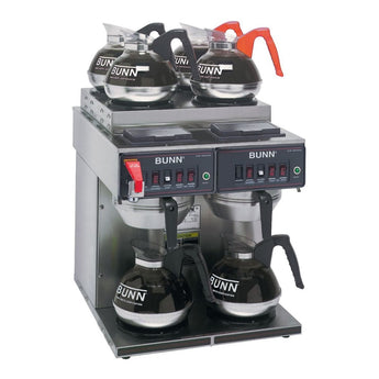 CWTF 4/2 Twin (4 Upper/2 Lower Warmers) 12 Cup Automatic Coffee Brewer with 6 Warmers  23400.6002