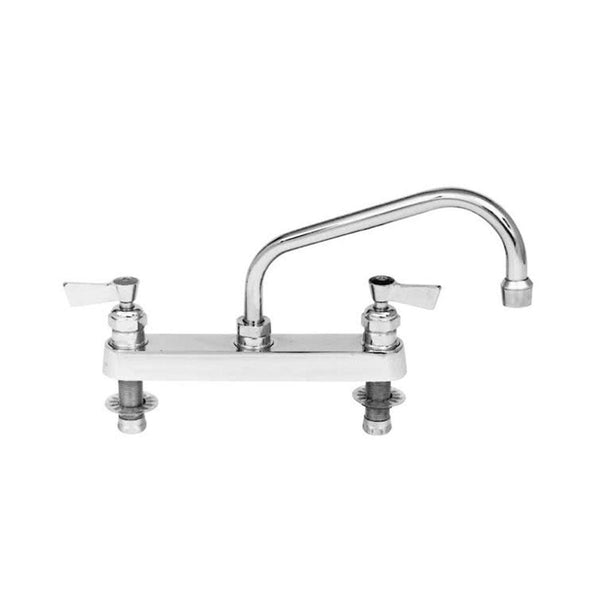 Fisher 3313 Deck-Mounted Swivel Faucet with 8" Centers - 12" Spout