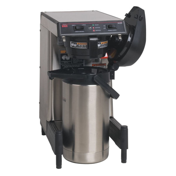WAVE15-S-APS Airpot System, Plastic Funnel SmartWAVE® Low Profile Silver Thermal Server Coffee Brewer 39900.6006