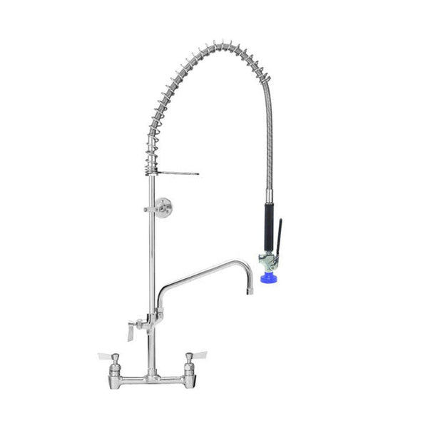 Fisher 48887 Backsplash Mounted Pre-Rinse Faucet with Wall Bracket and 8" Centers - 6" Swing Spout