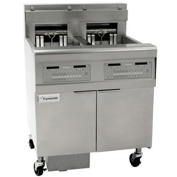 Frymaster FPEL214-CA Electric Floor Fryer with Two 30 lb. Frypots and Automatic Top Off - 208V, 3 Phase,·14 kW