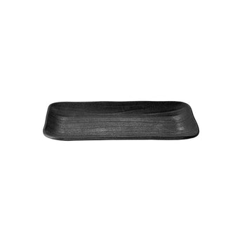 Elite Global Solutions JW5411 Zen Rectangular Wave Tray, Black