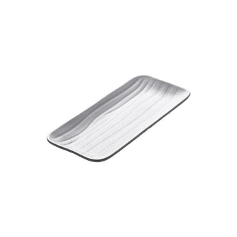 Elite Global Solutions JW5411 Zen Rectangular Wave Tray White 11” x 4 5/8” x 1 1/8” h.