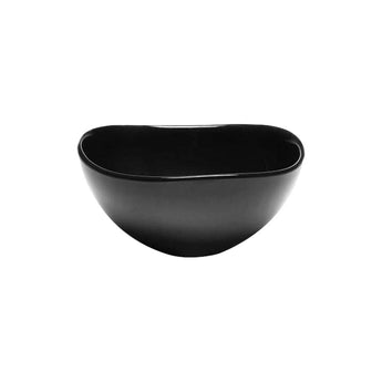 Elite Global Solutions M65OV Organic Bowls Almost Oval Bowl Black 6” dia. x 3” h., 24 oz.