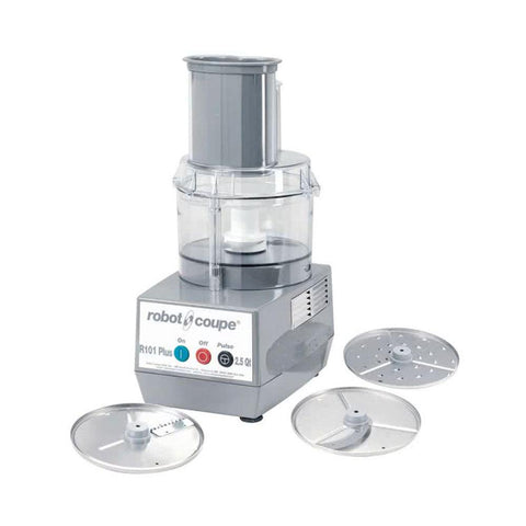 Robot Coupe R101P Plus Combination Cutter and Vegetable Slicer with 2.5 Qt. Clear Polycarbonate Bowl