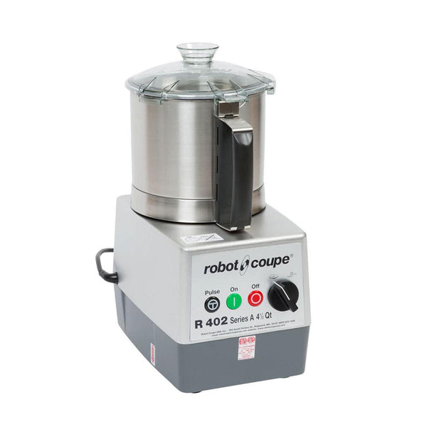 Robot Coupe R402 Combination Continuous Feed Food Processor with 4.5 Qt. Stainless Steel Bowl