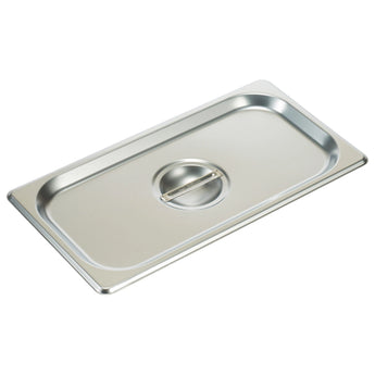 Winco 18/8 Stainless Steel Steam Pan Cover, Solid