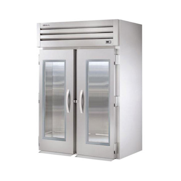 True STA2RRT-2G-2S Roll-Thru Glass Front / Solid Rear Swing Door Refrigerator