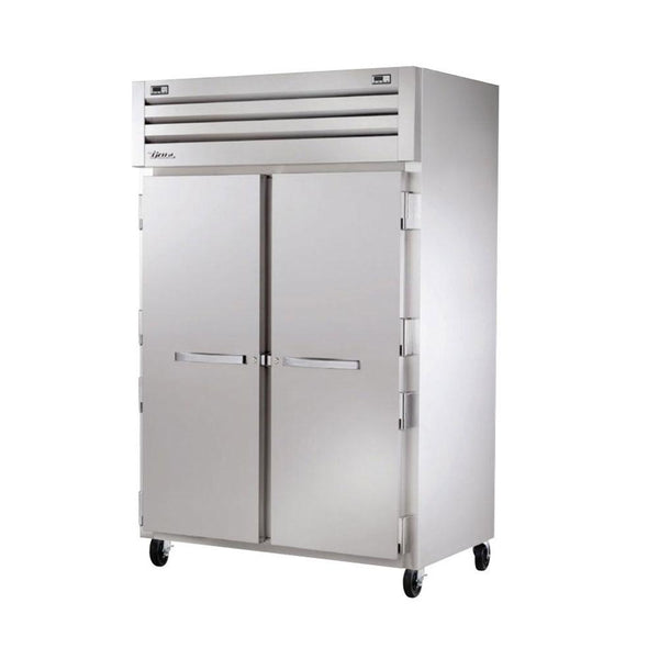 True STG2DT-2S 52" x 77" Two Section Reach-In Solid Swing Door Dual Temperature Refrigerator / Freezer