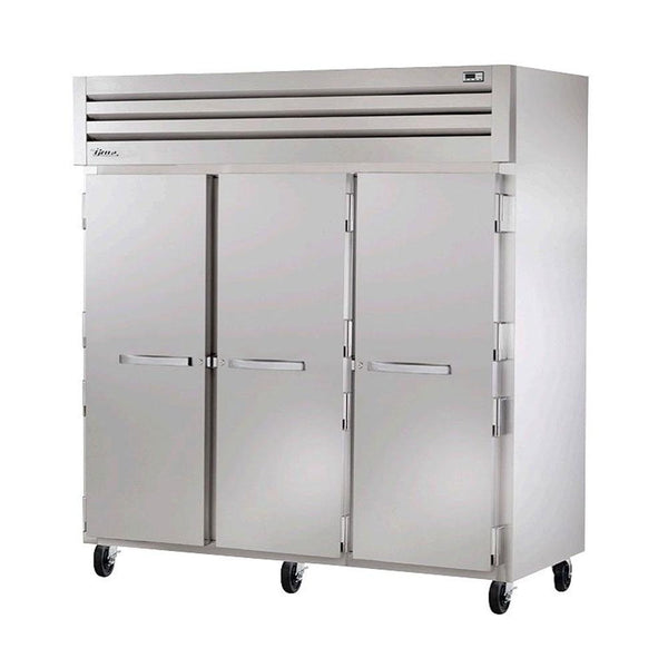 True STG3F-3S 77" Three-Section Solid Swing Door Freezer