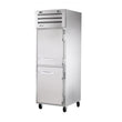 True STR1DT-2HS-HC 27.5" Reach-In Stainless Steel Solid Half Swing Door Dual Temperature Refrigerator / Freezer