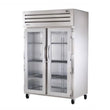 True STR2R-2G-HC 52" Two Section Reach-In Glass Swing Door Refrigerator