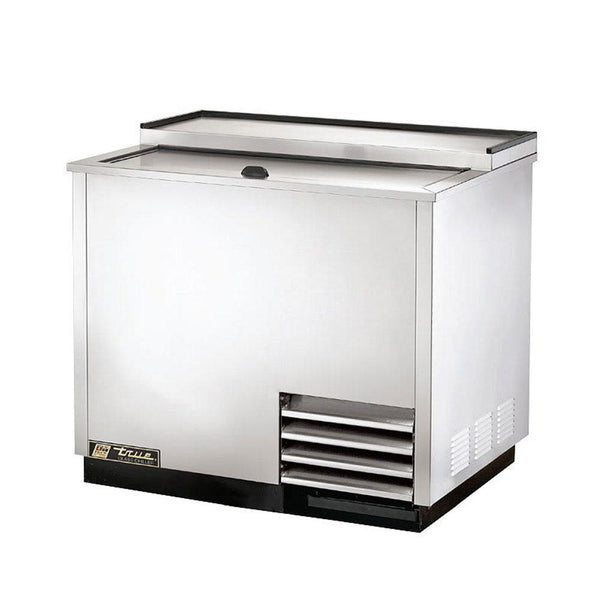 True T-36-GC-S-HC 36" Solid Slide Lid Stainless Steel Glass and Plate Chiller/Froster