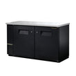 True TBB-24-60-HC 61" Solid Door Black Back Bar Refrigerator
