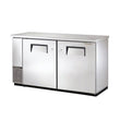 True TBB-24-60-S-HC 61" Stainless Steel Solid Door Back Bar Refrigerator