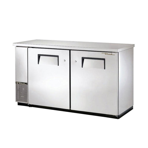 True TBB-24-60-S-HC 61" Stainless Steel Solid Door Back Bar Refrigerator
