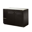 True TBB-24GAL-48-HC 48" Solid Door Black Back Bar Refrigerator With Galvanized Top