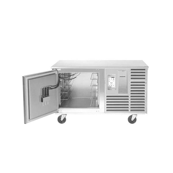 Traulsen TBC5-58 Spec Line Undercounter 5 Pan Blast Chiller - Left Hinged Door with 6" Casters and Stainless Steel Back