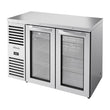 True TBR48-RISZ1-L-S-GG-1 48" Stainless Steel Glass Door Back Bar Refrigerator