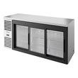 True TBR72-RISZ1-L-S-111-1 72" Stainless Steel Sliding Glass Door Back Bar Refrigerator
