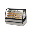 True TDM-DC-59-GE/GE-S-S 59" Stainless Steel Curved Glass / Glass End Dry Case Display Merchandiser