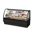 True TDM-R-77-GE/GE 77" Black Curved Glass Refrigerated Bakery Display Case