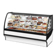True TDM-R-77-GE/GE 77" Stainless Steel Curved Glass Refrigerated Bakery Display Case With Stainless Steel Interior