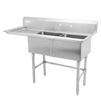 Thorinox TDS-1818-L18 Double sink with left drainboard (18