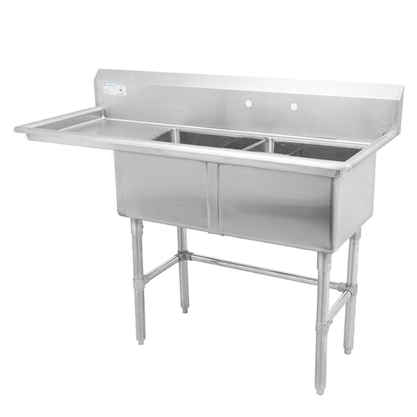 Thorinox TDS-1818-L18 Double sink with left drainboard (18")