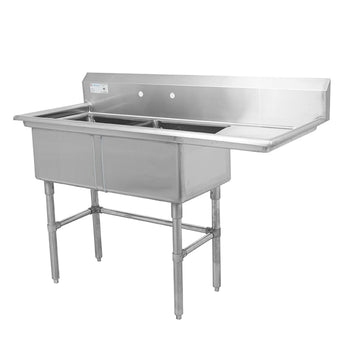 Thorinox TDS-1818-R18 Double sink with right drainboard (18