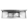 Thorinox TDS-1818-RL18 Double sink with left and right drainboard (18")
