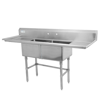 Thorinox TDS-1818-RL18 Double sink with left and right drainboard (18