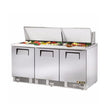 True TFP-72-30M 72" Mega Top 3-Door Food Prep Table