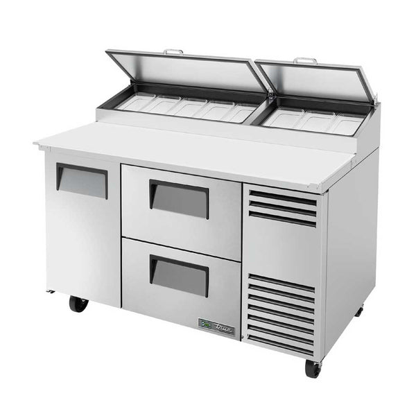 True TPP-AT-60D-2-HC 60" 1-Door And 2-Drawer Pizza Prep Table