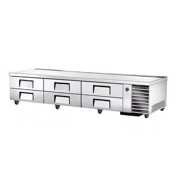 True TRCB-110 110" 6-Drawer Refrigerated Chef Base