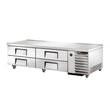 True TRCB-79 79" 4-Drawer Refrigerated Chef Base