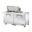 True TSSU-60-15M-B-HC 60" 15-Pan Mega-Top Solid Door Sandwich/Salad Refrigerated Prep Table