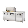 True TSSU-72-15M-B-ADA-HC 72" 15-Pan ADA Compliant Mega-Top Solid Door Sandwich/Salad Refrigerated Prep Table